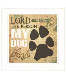 "My Dog" by Marla Rae, Ready to Hang Framed Print, White Frame