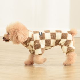 Four Legged Woolen Clothes With Lamb Fleece (Option: Brown-M)