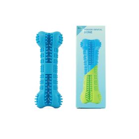 Pet Dog Silicone Bone Toothbrush Toy (Option: Sky Blue)