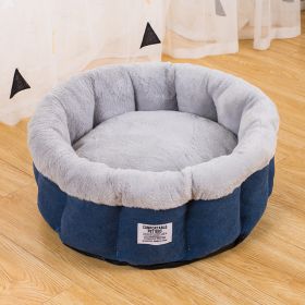 Cat Nest Four Seasons Universal Removable And Washable Kennel (Option: Blue-L)