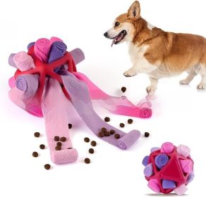 Pet Toy Pet Sniffing Ball Interactive Toy (Option: Pink Purple-15X15X15CM)