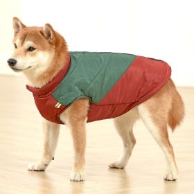 Vest Medium Sized Large Dog Cotton Suit (Option: Green-L)