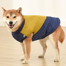 Vest Medium Sized Large Dog Cotton Suit (Option: Yellow-L)