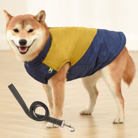 Vest Medium Sized Large Dog Cotton Suit (Option: Yellow with rope-M)