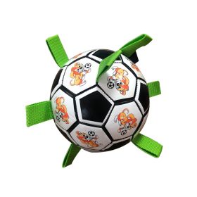Dog Football Bite-resistant Molar Bite-resistant Toy (Option: Black And White-With Tire Pump)