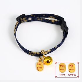 Cat Dog Pet Collar Bell (Option: Lucky Fortune Blue-Adjustable)