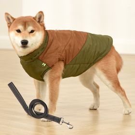 Vest Medium Sized Large Dog Cotton Suit (Option: Khaki with rope-2XL)