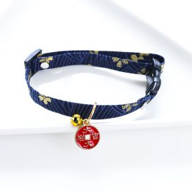 Cat Dog Pet Collar Bell (Option: Blue Lucky-Adjustable)