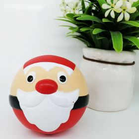 Christmas Food Dropping Ball Pet Toy Interactive Bite-resistant (Option: 1 Piece-Santa Claus Food Dropping Ball)