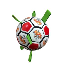 Dog Football Bite-resistant Molar Bite-resistant Toy (Option: Red And White-With Tire Pump)