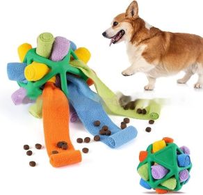 Pet Toy Pet Sniffing Ball Interactive Toy (Option: Green Rainbow-15X15X15CM)