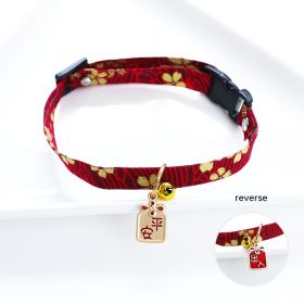 Cat Dog Pet Collar Bell (Option: Red Safe Trip-Adjustable)