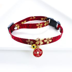 Cat Dog Pet Collar Bell (Option: Red Lucky-Adjustable)