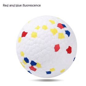 Pet Ball High Rebound Bite-resistant Dog Toy (Option: Red Blue Fluorescent-Large Size)