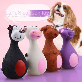 Latex sound toys for dogs; cartoon dog toy for elephants and cows; pet toy (Color: Purple Elephant)