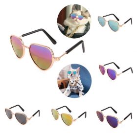 Cute Glasses For Cat Dog Pet Glasses Eye-wear Pet Sunglasses Pets Photos Props Fashionable Pet Accessories Pet Supplies (Color: Yellow)