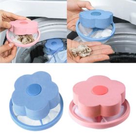 New Washing Machine Hair Removal Catcher Filter Mesh Pouch Cleaning Balls Bag Dirty Fibers Collector Filter Laundry Ball Discs (Color: Blue)