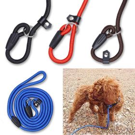 High Quality Pet Dog Leash Rope Nylon Adjustable Training Lead Pet Dog Leash Dog Strap Rope Traction Dog Harness Collar Lead (Color: Red, size: 1.0*130cm)