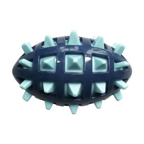 Dog Toys Chewers For Aggressive Indestructible Squeaky Dog Chewing Toy Fetch Ball (Color: Blue)
