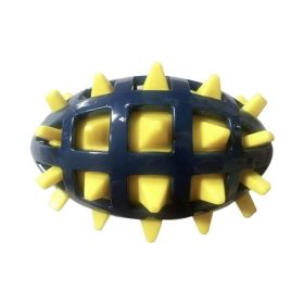 Dog Toys Chewers For Aggressive Indestructible Squeaky Dog Chewing Toy Fetch Ball (Color: Yellow)