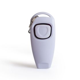 Dog Whistle Clicker; Dog Training Whistle; Dog Behavior Training Tool With Keychain (Color: White)