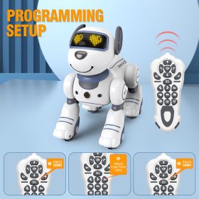 Remote Controlled Machine Dog Toy; Kids Robot; Remote Controlled Machine Dog Toy; For Kids 2-10 Years Old & Over; Smart & Dance Robot Toy; Animal Simu (Color: White)