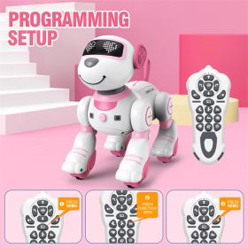 Remote Controlled Machine Dog Toy; Kids Robot; Remote Controlled Machine Dog Toy; For Kids 2-10 Years Old & Over; Smart & Dance Robot Toy; Animal Simu (Color: Pink)