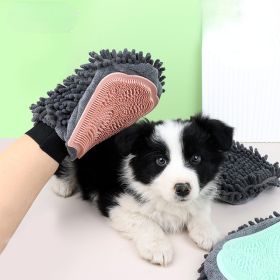 Pet Bathing Brush 2-in-1 Grooming Glove Elegant Dog Grooming Tool For Brushing, Massaging, And Drying Pet Grooming Kit For Dog Cat 2-Sided Bathing Bru (Color: Blue)