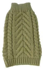 Swivel-Swirl Heavy Cable Knitted Fashion Designer Dog Sweater (size: medium)