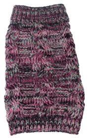Royal Bark Heavy Cable Knitted Designer Fashion Dog Sweater (size: large)