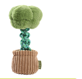Pet Dog Bite-resistant Cord Teether Knot Toy (Option: Brocoli Green Coffee)