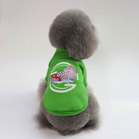 Dog Winter Pet Clothes Brushed Hoody (Option: Shoes Sweater Green-L)