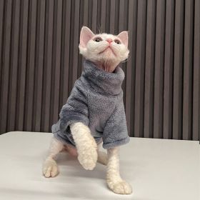 Thick German Mink Velvet Warm Bottoming Comfortable Cat Dog Clothes (Option: Dark Gray-L Recommended 350 Kg 400 Kg)